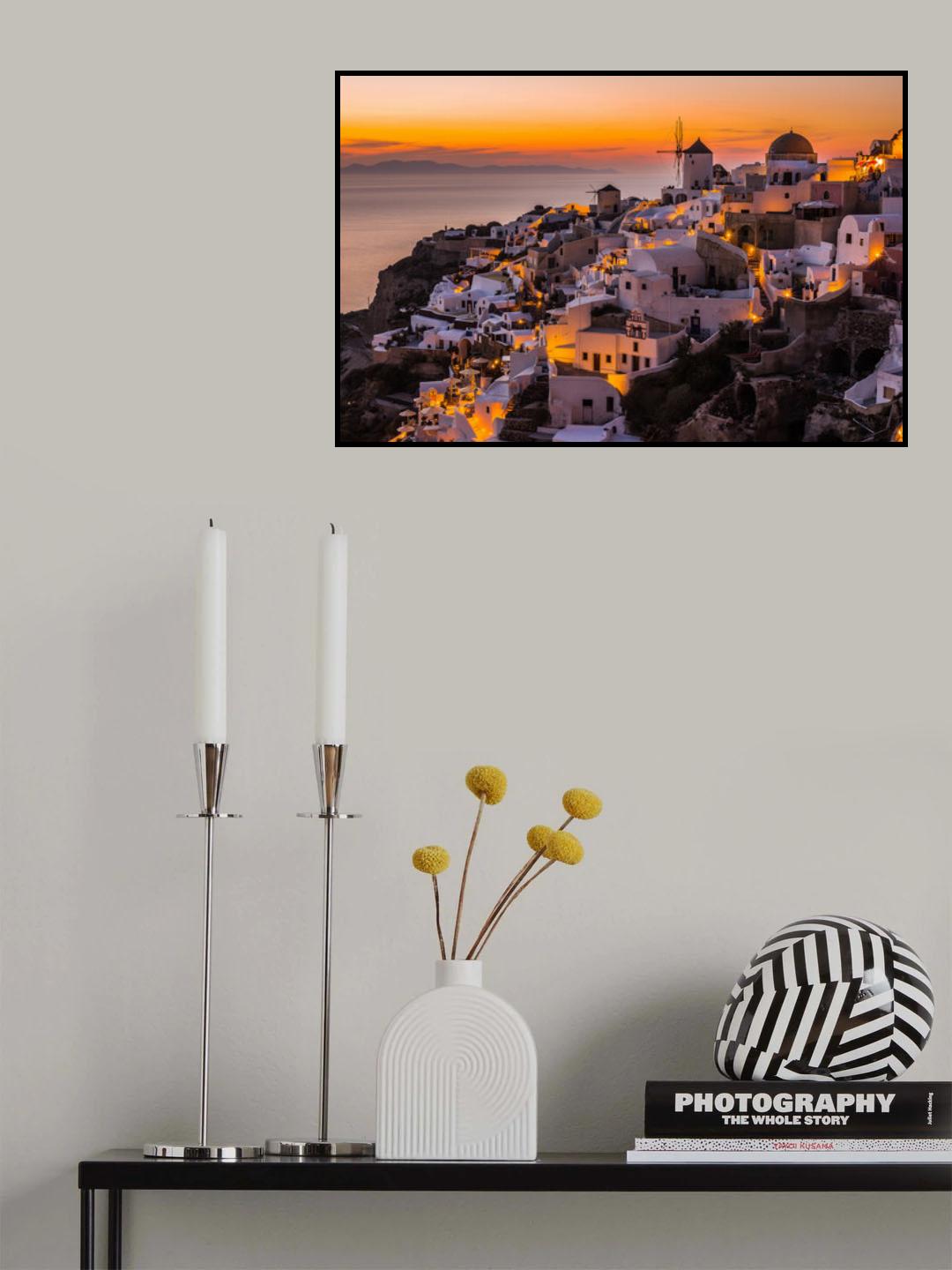 Calispera Santorini Poster och Canvastavla