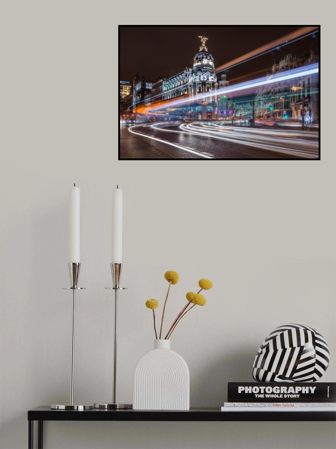 Madrid Traffic Poster och Canvastavla