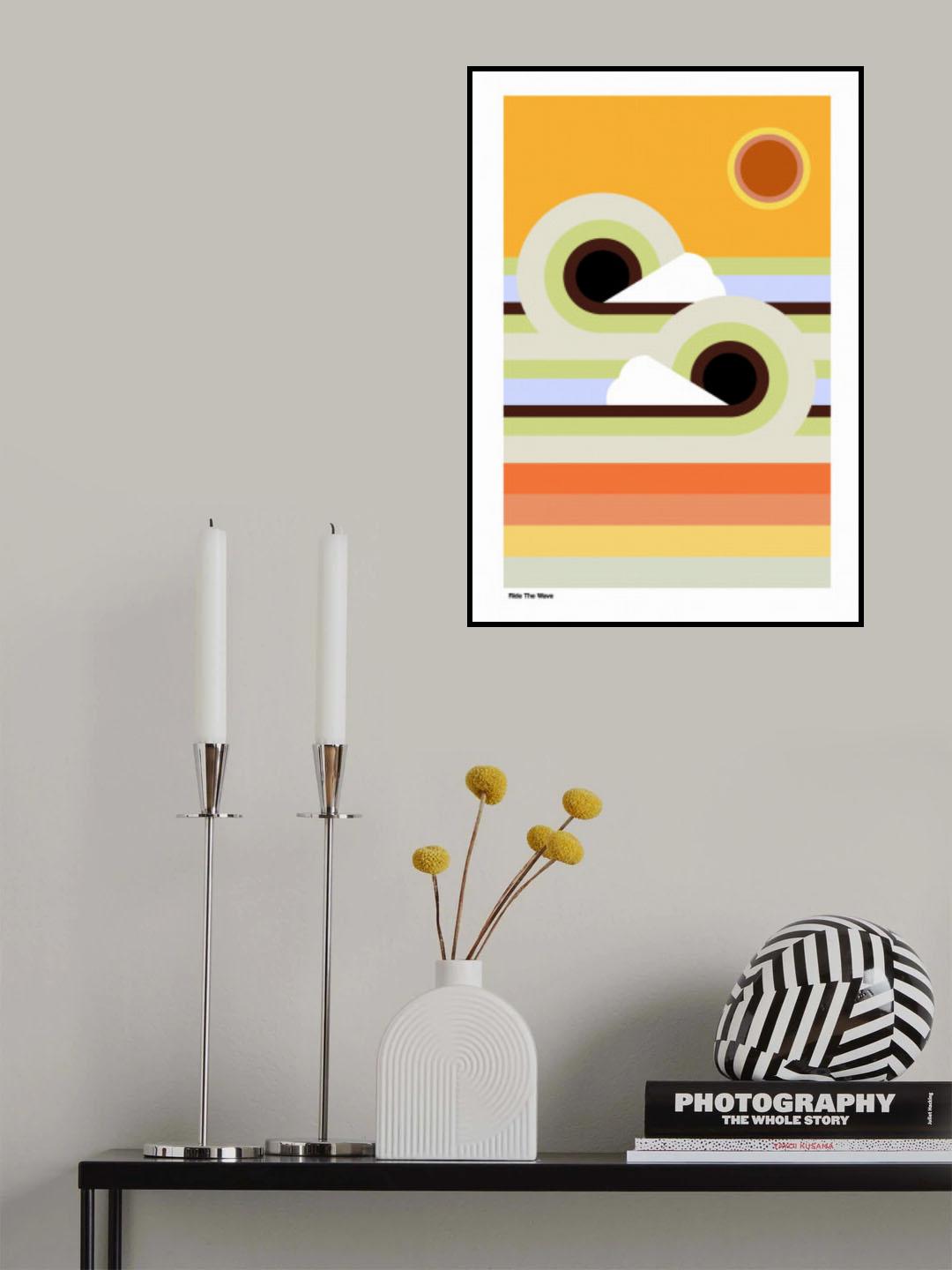 Ride The Wave Sunrise Poster och Canvastavla