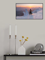 Snowboarder and his dog Poster och Canvastavla
