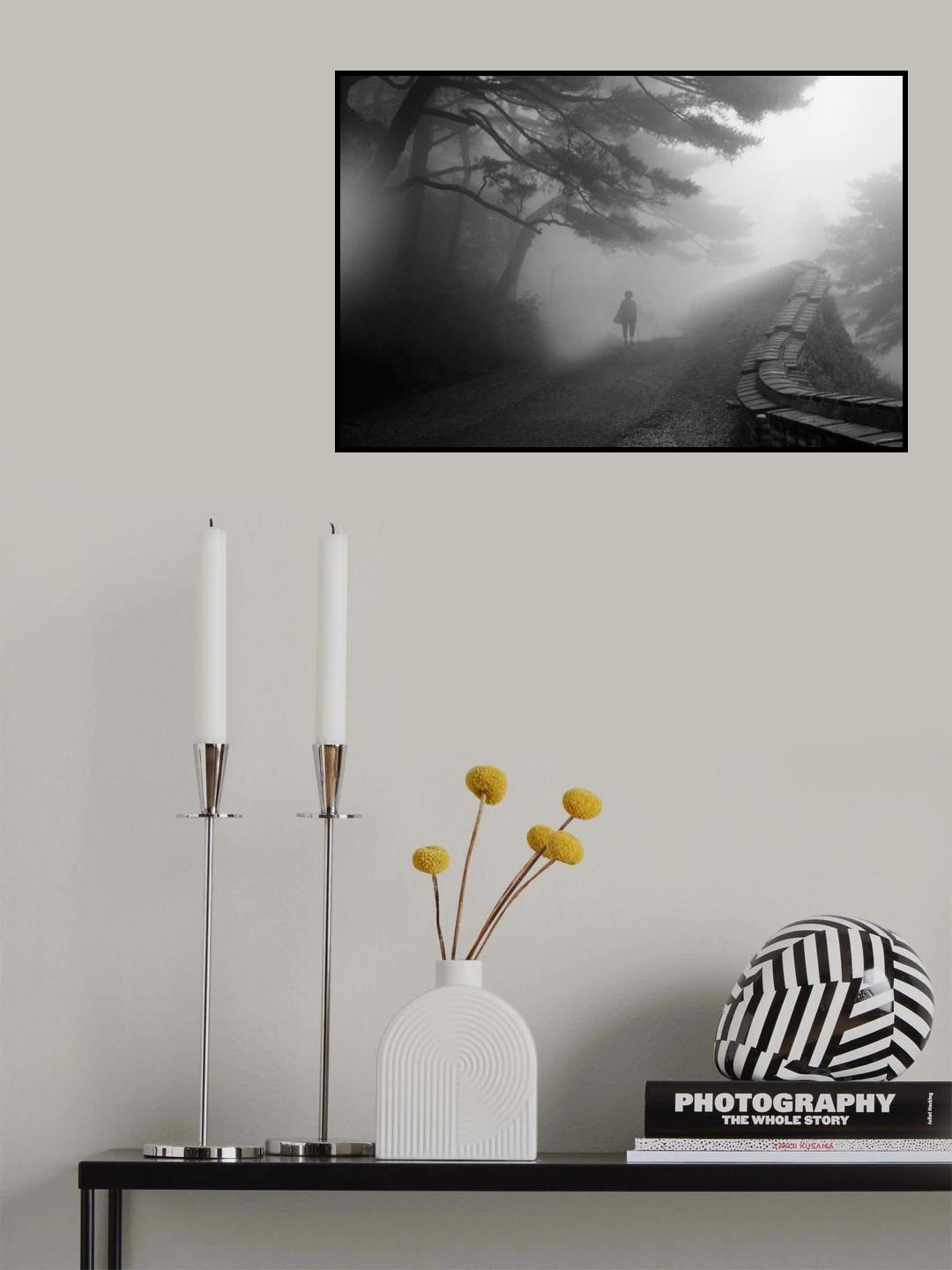 Castle in Mist Poster och Canvastavla