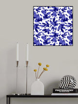 Blue Florals Galore Abstract Cutouts Poster och Canvastavla