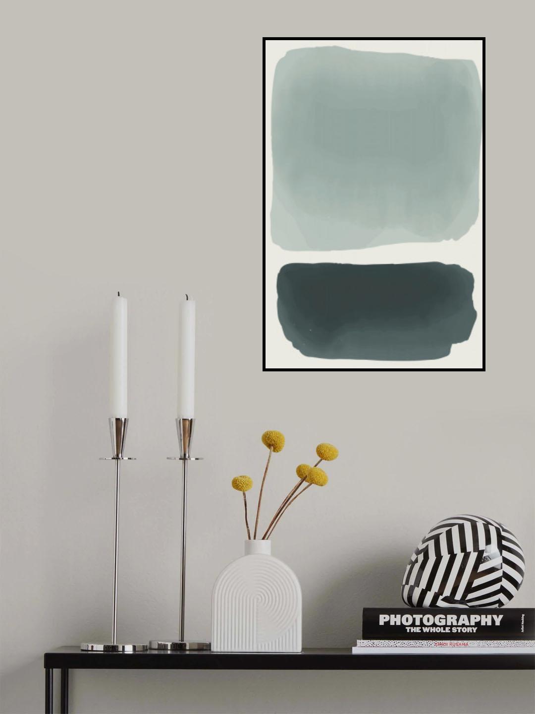 Black and Yellow Watercolor #2 Poster och Canvastavla
