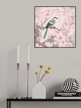 Pastel Pink Springbird Poster och Canvastavla