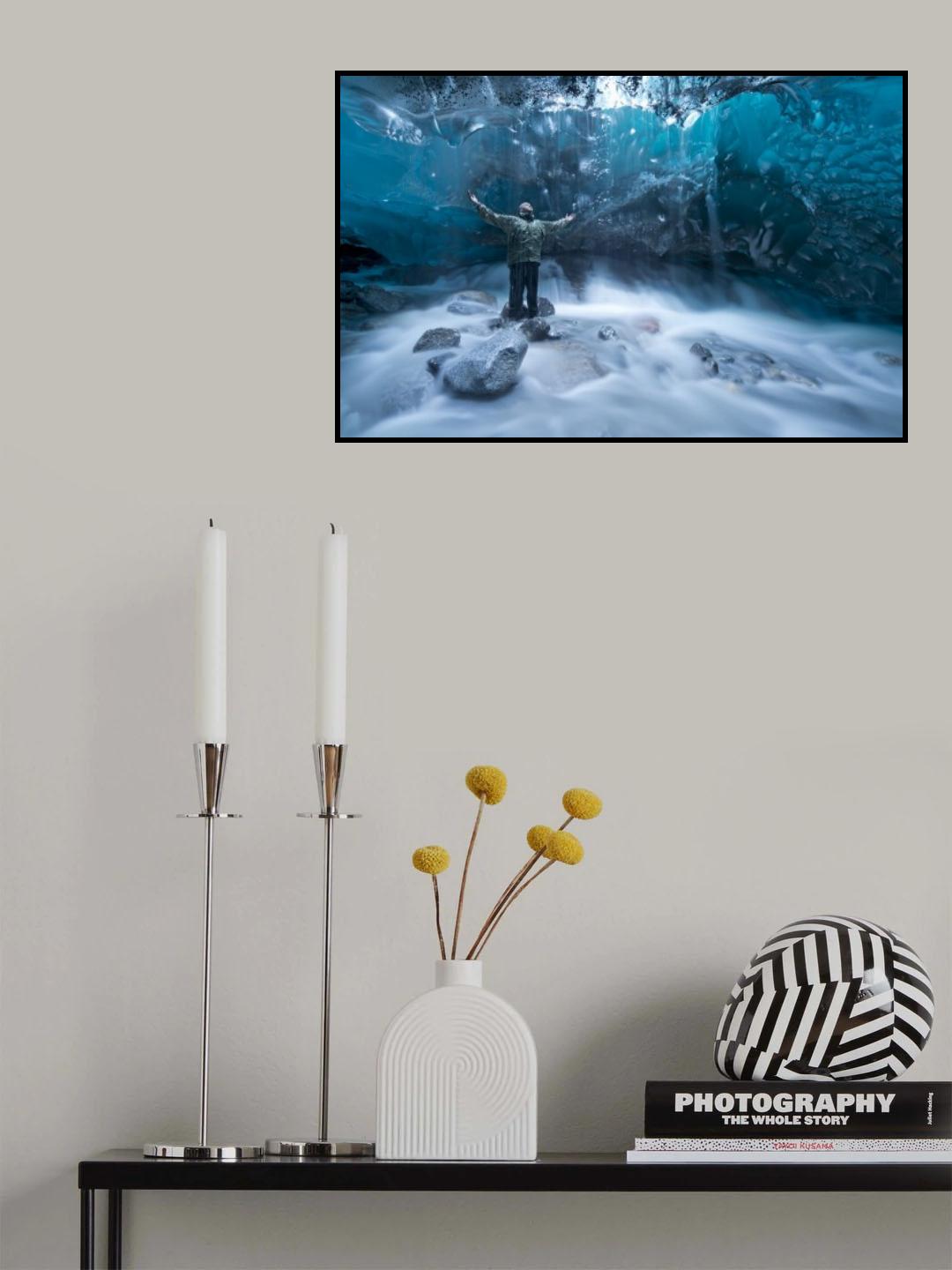 Self portrait under a glacier Poster och Canvastavla