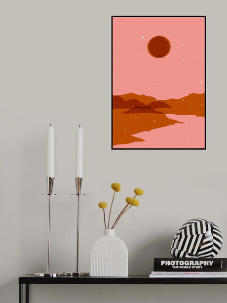 Moon  landscape Poster och Canvastavla