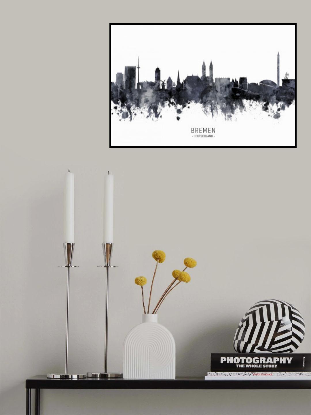 Bremen Germany Skyline Poster och Canvastavla