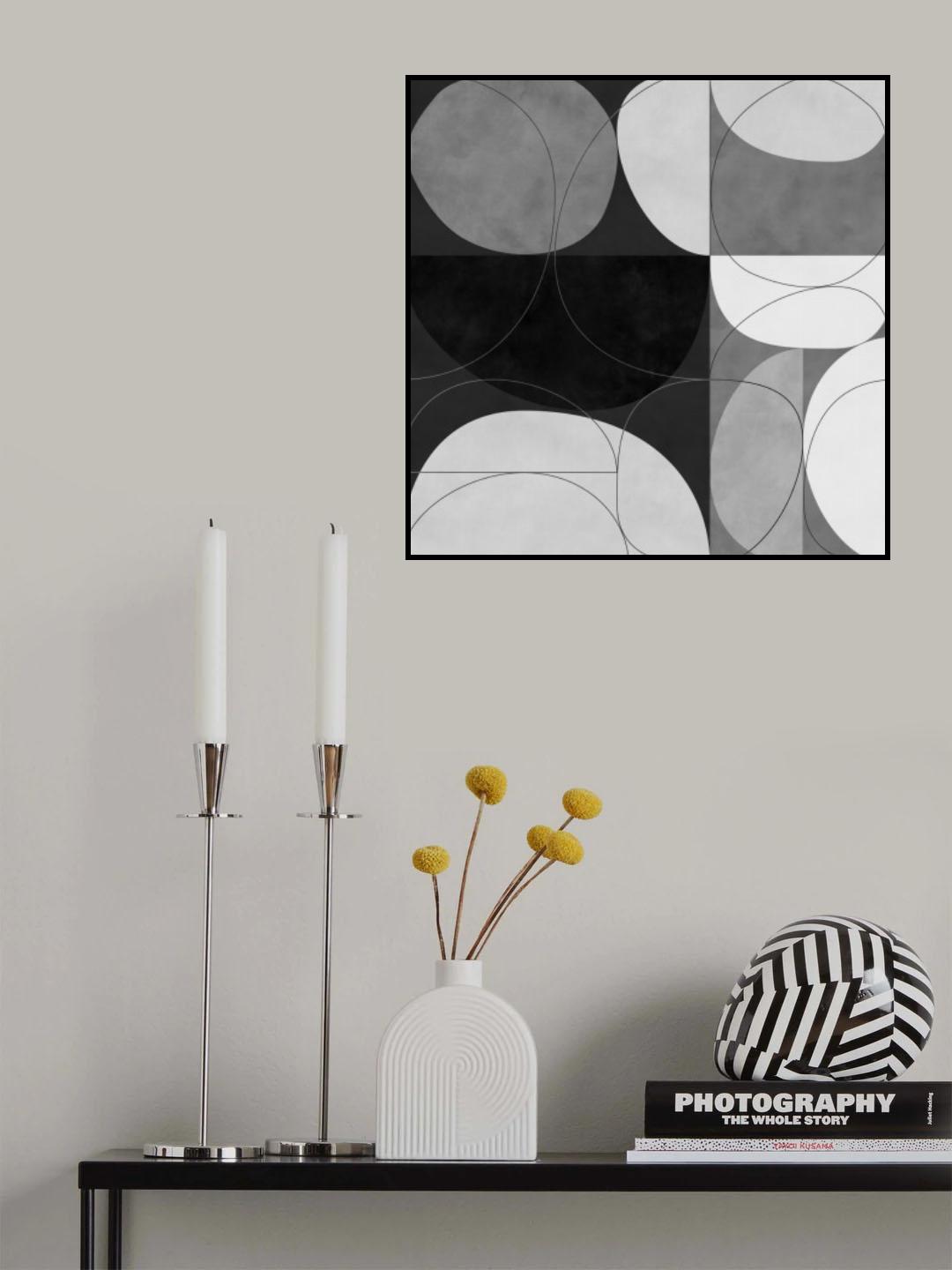 Shapesbw3 Kopie Poster och Canvastavla