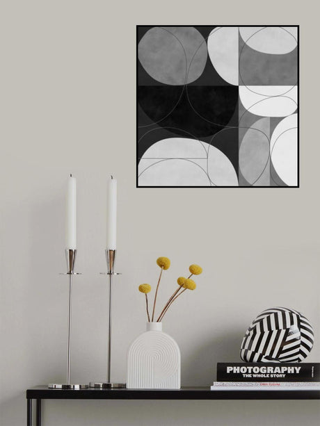 Shapesbw3 Kopie Poster och Canvastavla