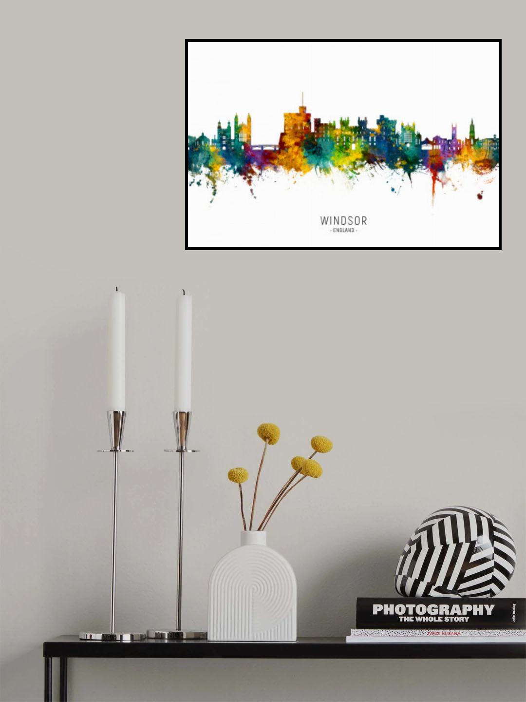 Windsor England Skyline Poster och Canvastavla