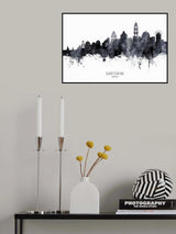 Santorini Skyline Poster och Canvastavla