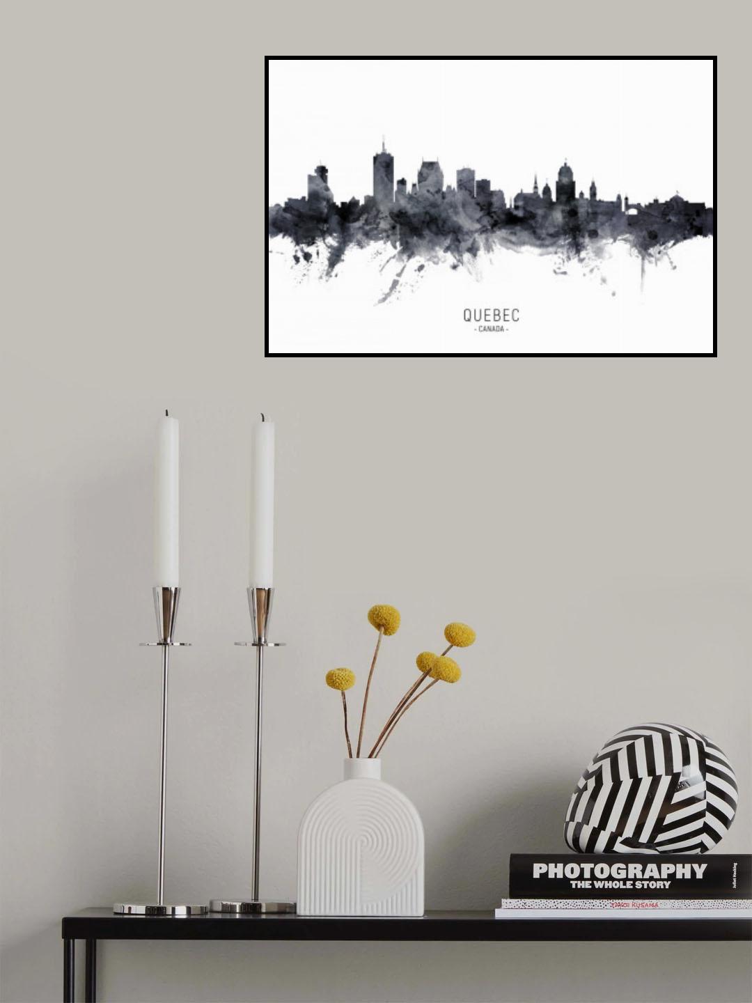 Quebec Canada Skyline Poster och Canvastavla