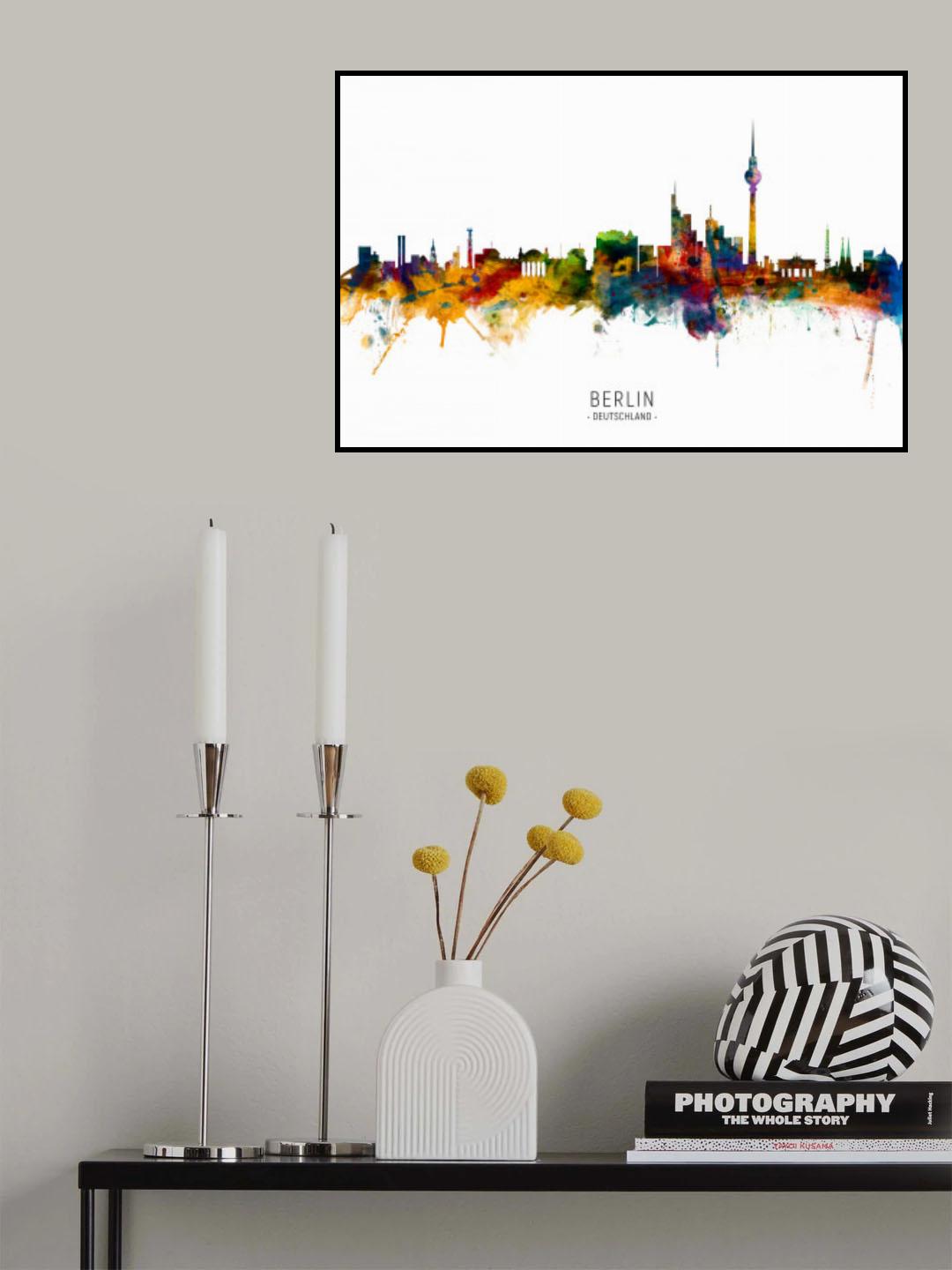Berlin Germany Skyline Poster och Canvastavla