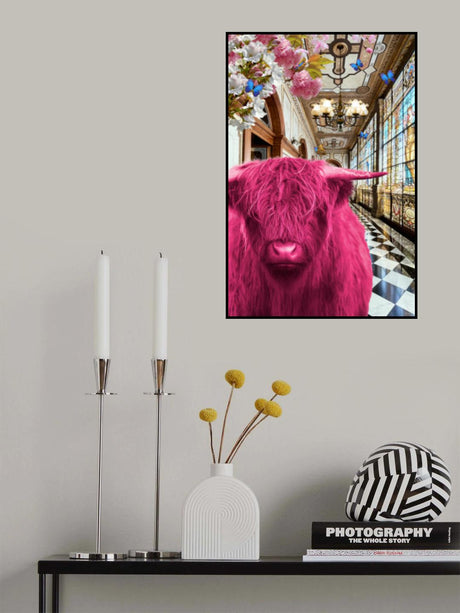 Pinkie Moo Cow went to the Palace Poster och Canvastavla
