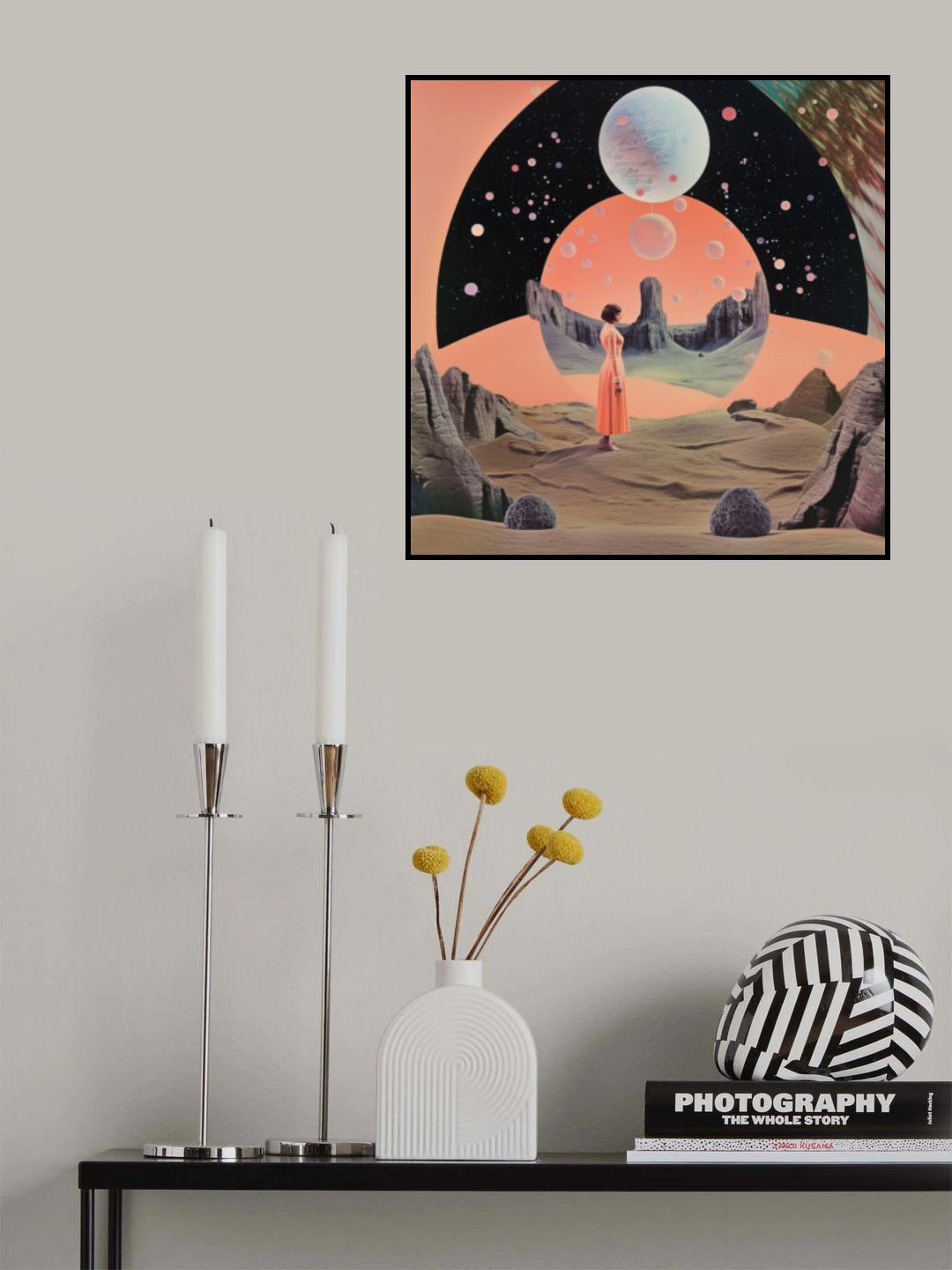 Round Space Collage Art 2 Poster och Canvastavla