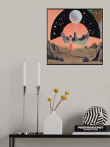 Round Space Collage Art 2 Poster och Canvastavla