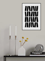 Black Brush Strokes Poster och Canvastavla