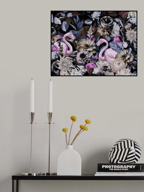 Flamingo Garden No3 Poster och Canvastavla