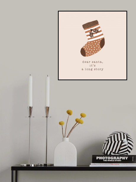 Dear Santa It's a Long Story Poster och Canvastavla