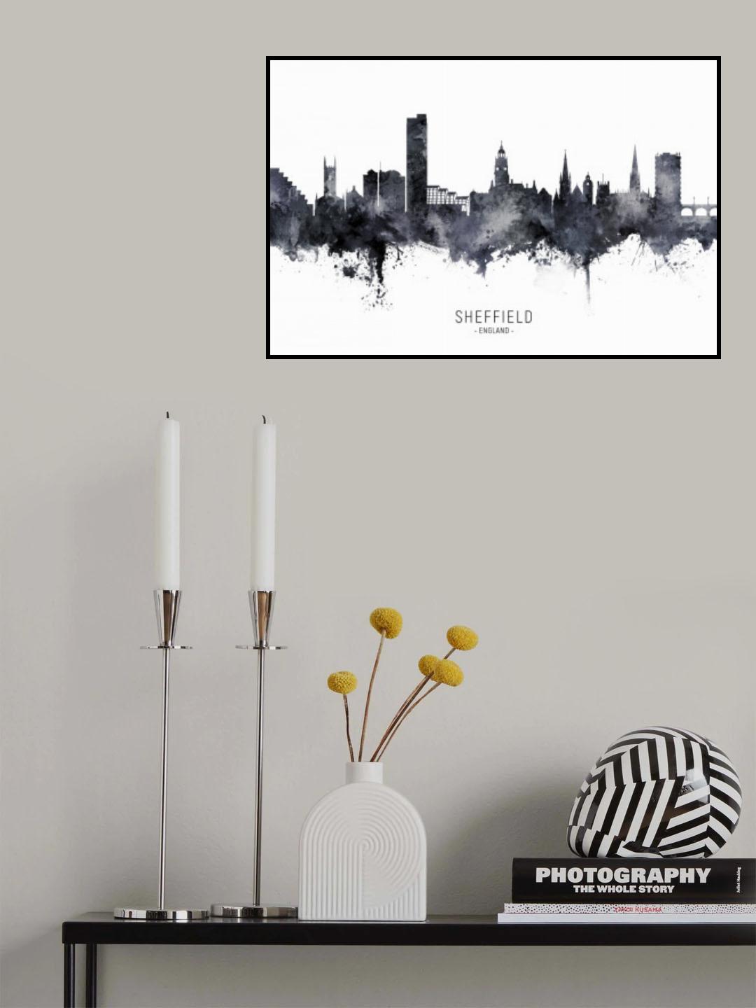 Sheffield England Skyline Poster och Canvastavla