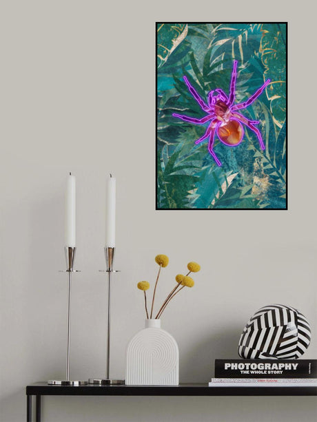 Neon Spider in the jungle Poster och Canvastavla