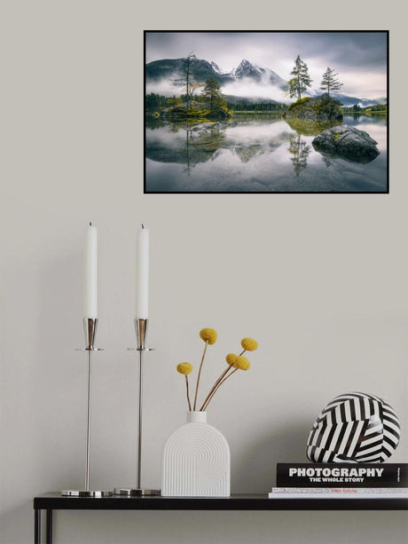 Rainy morning at Hintersee (Bavaria) Poster och Canvastavla