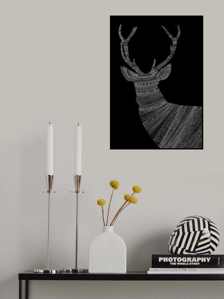 Stag Black Poster och Canvastavla