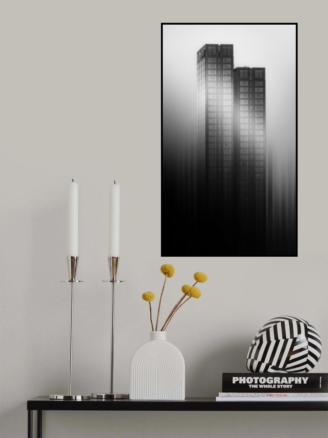B&amp;W Building Poster och Canvastavla