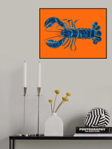 Lobster On Orange Poster och Canvastavla