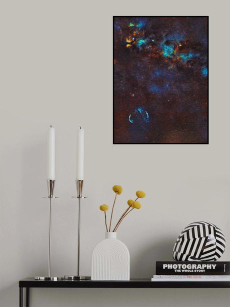 Veil Nebula, Sadr Region and Crescent Nebula Poster och Canvastavla