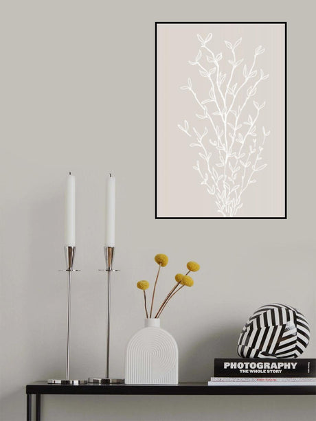 Garran branch in beige Poster och Canvastavla