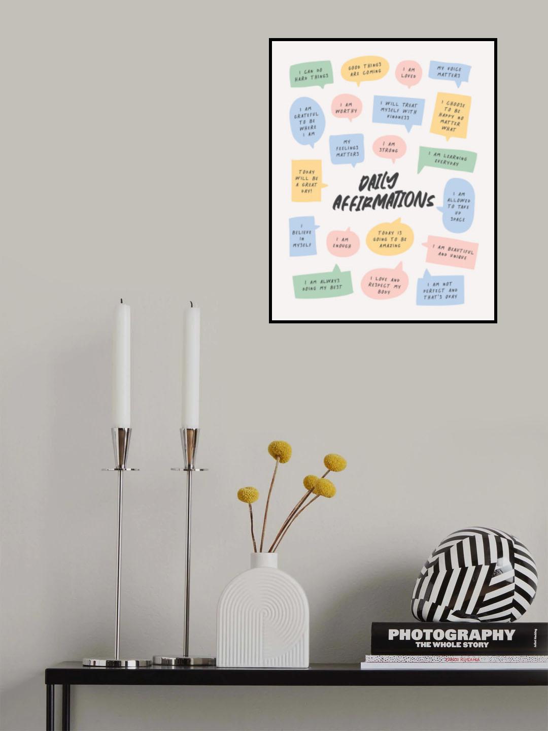 Daily Affirmations Poster och Canvastavla