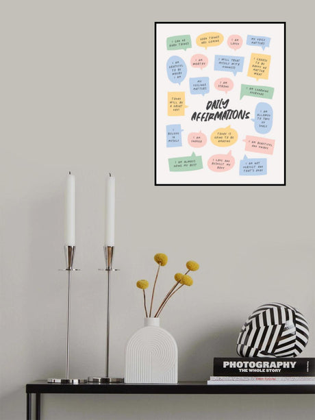 Daily Affirmations Poster och Canvastavla