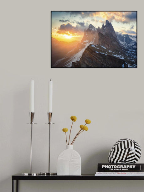 Sunrise at Seceda Poster och Canvastavla