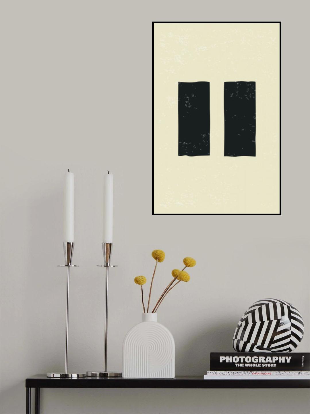 Black Minimal Shapes Series #7 Poster och Canvastavla