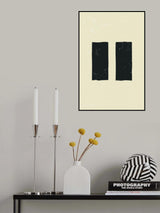 Black Minimal Shapes Series #7 Poster och Canvastavla