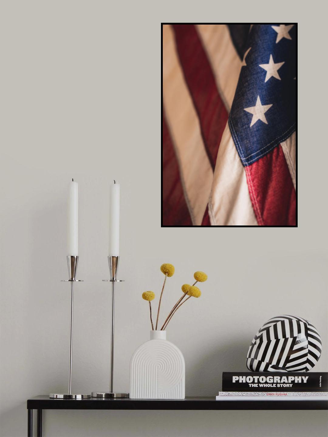 USA Flag Poster och Canvastavla