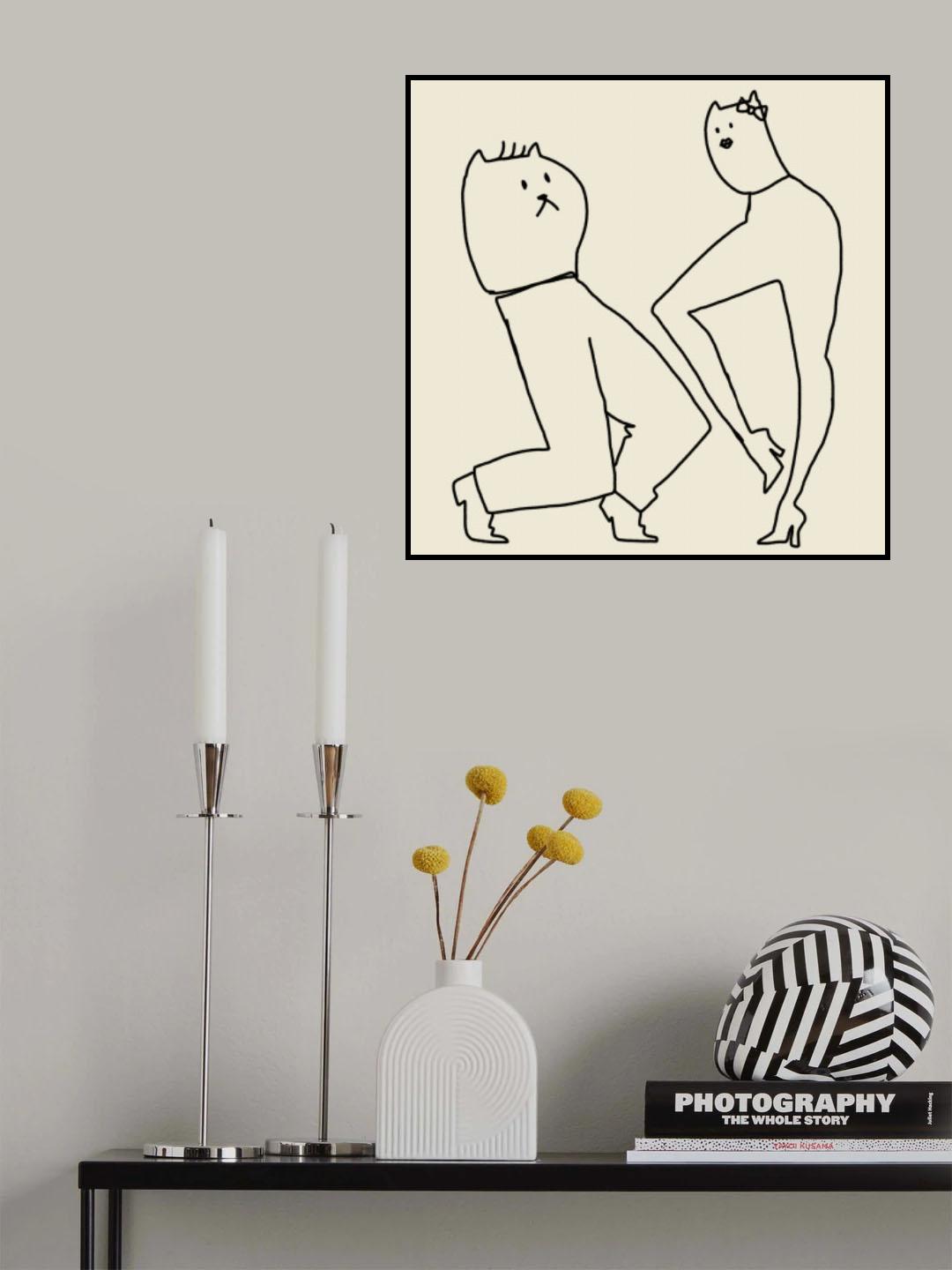 Disco Cats 2 Poster och Canvastavla