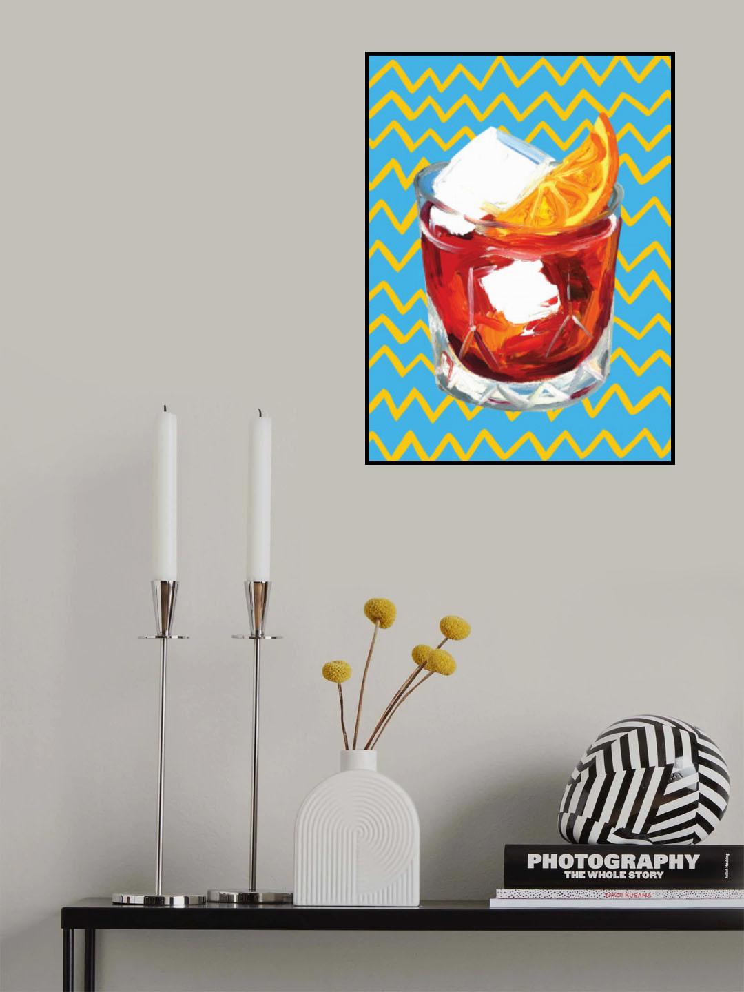 Negroni Blue Poster och Canvastavla