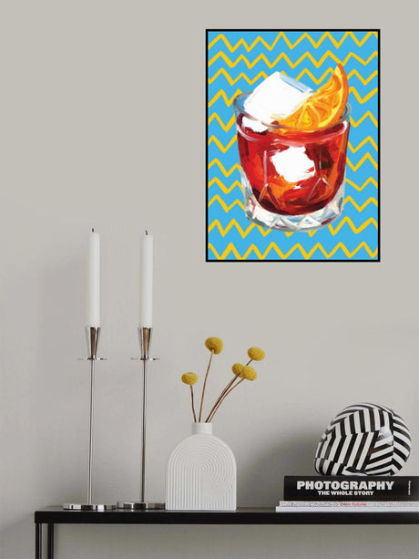 Negroni Blue Poster och Canvastavla