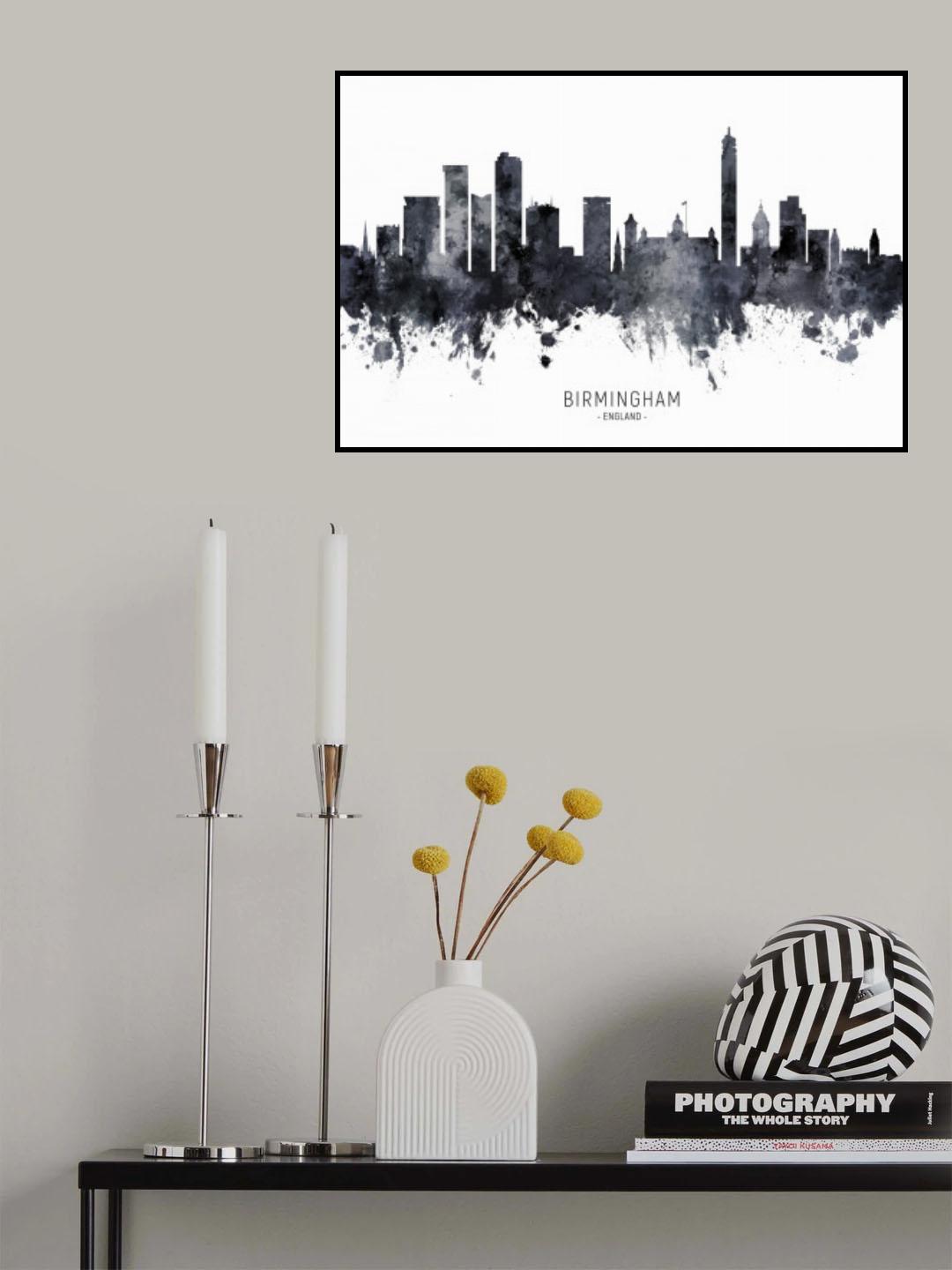 Birmingham England Skyline Poster och Canvastavla