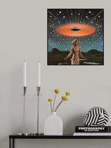 UFO Collage Art Poster och Canvastavla
