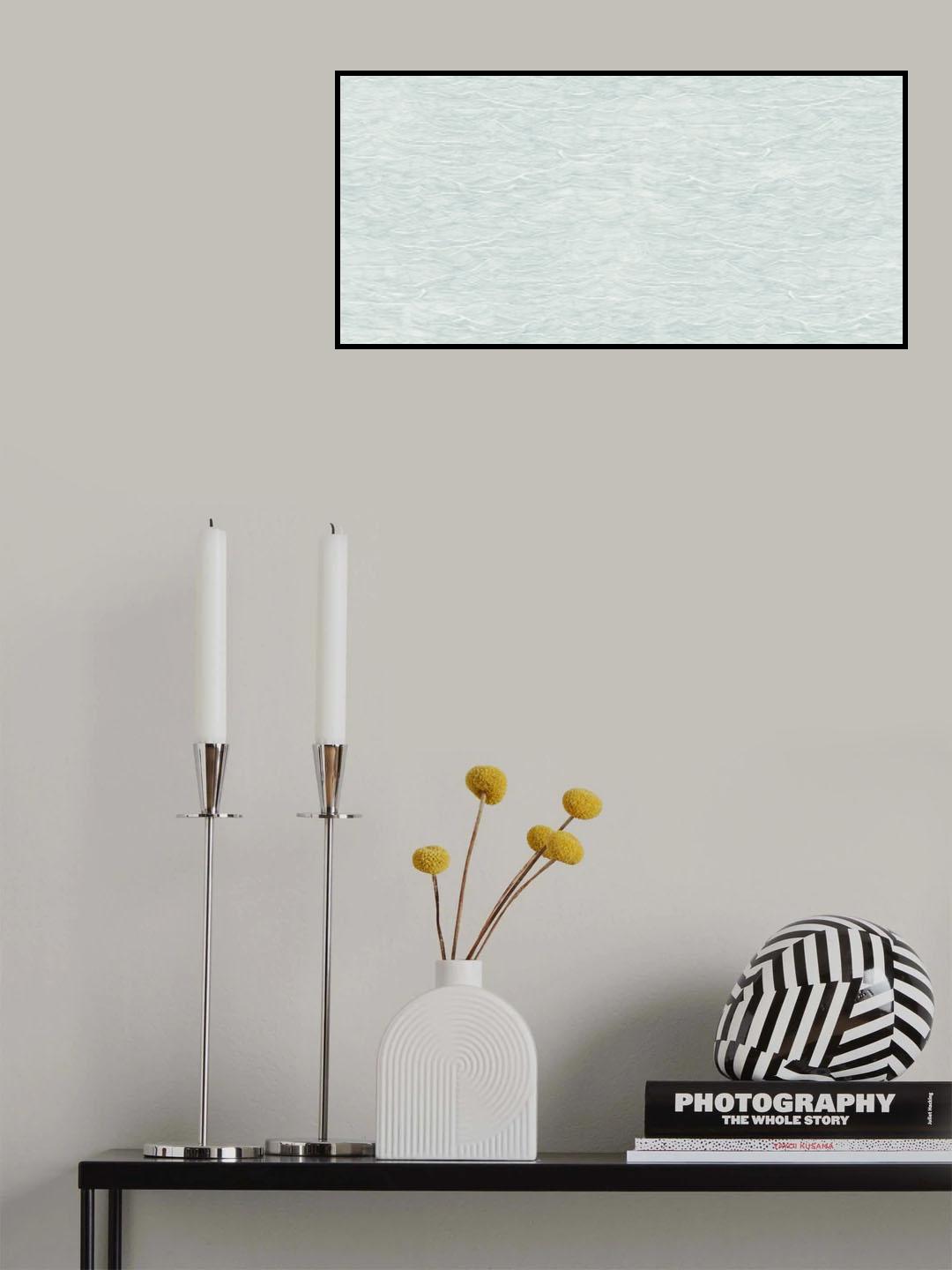 Hla027  100dpi Waves Light Blue Poster och Canvastavla