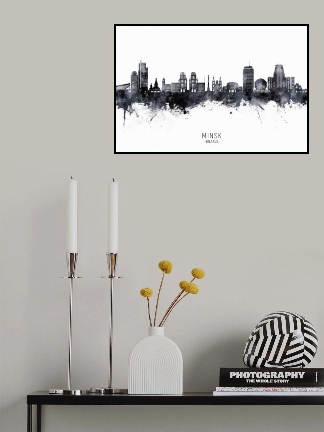 Minsk Belarus Skyline Poster och Canvastavla