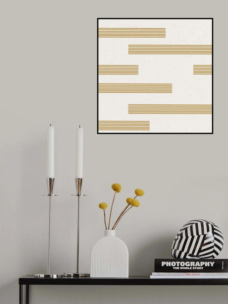 Simple Blue Lines Pattern II Poster och Canvastavla