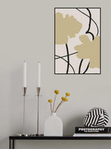 Beige Flowers 02 Poster och Canvastavla