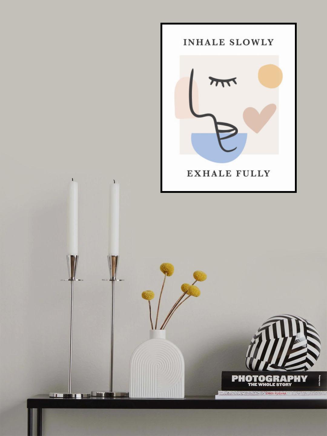 Inhale Slow Poster och Canvastavla