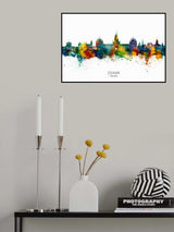 Egham England Skyline Poster och Canvastavla