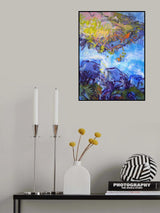Df395indigo Fluid Poster och Canvastavla