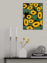 Whimsical Doughnut Bloom In Yellow Poster och Canvastavla